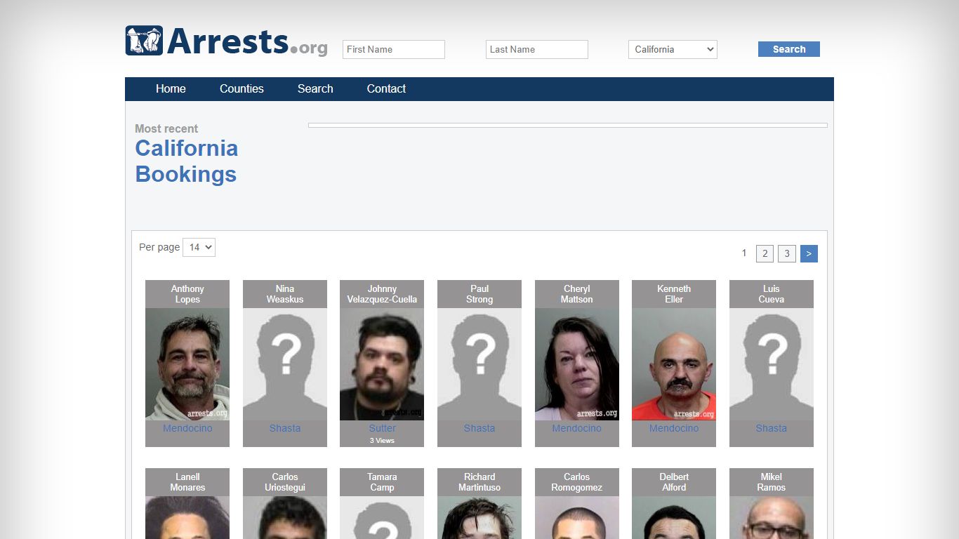 California Arrests and Inmate Search